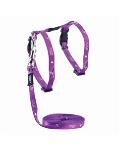 Комплект поводок и шлейка для кошек KiddyCat XS 8мм 1 8 м Фиолетовый Rogz