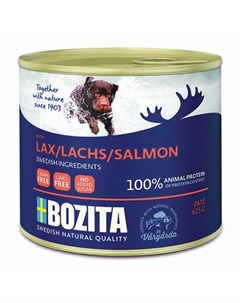Salmon мясной паштет для взрослых собак с лососем 625 г Bozita
