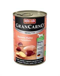 Gran Carno Sensitiv влажный корм для собак с чувствительным пищеварением фарш из курицы и картофеля  Animonda