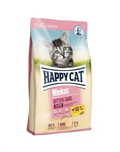 Сухой корм Minkas Kitten Care для котят с мясом птицы 10 кг Happy cat