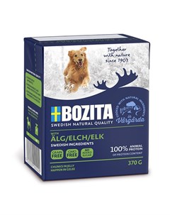 Кусочки в желе с мясом лося для собак 370 г Bozita