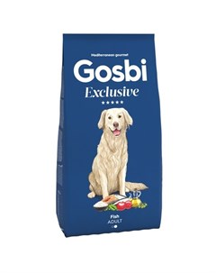 Сухой корм Exclusive для взрослых собак средних пород с рыбой 12 кг Gosbi