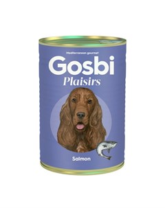 Влажный корм Plaisirs для взрослых собак с лососем 400 г Gosbi