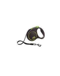 Black Design tape S поводок рулетка для собак зеленая 5 м до 15 кг Flexi