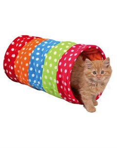 Тоннель для кошек в горошек 25х50 см флисовый Trixie