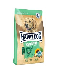 Premium NaturCroq Balance полнорационный сухой корм для собак с птицей 15 кг Happy dog