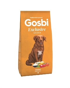 Сухой корм Exclusive для взрослых собак средних пород с курицей 12 кг Gosbi