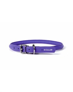 Ошейник круглый для длинношерстных собак ширина 8 мм длина 25 33 см фиолетовый Collar glamour