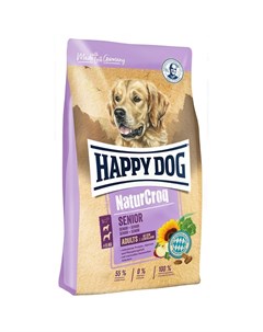 Premium NaturCroq Senior полнорационный сухой корм для пожилых собак с птицей 15 кг Happy dog