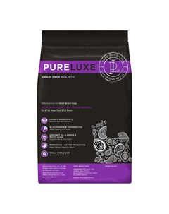 Сухой корм PureLuxe для собак мелких пород с индейкой горошком и лососем Pure luxe
