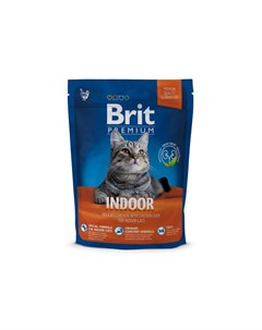 Premium Cat Indoor сухой корм для кошек домашнего содержания с курицей и печенью 300 г Brit*
