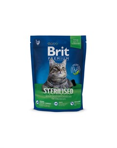 Premium Cat Sterilised сухой корм для кастрированных котов с курицей и куриной печенью 300 г Brit*