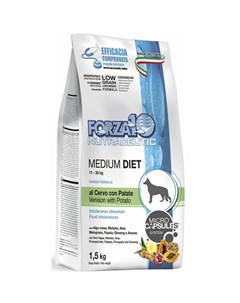 Сухой корм Medium Diet для взрослых собак средних пород при аллергии из оленины с картофелем с микро Forza10