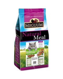 Сухой корм Adult для взрослых кошек с говядиной курицей и овощами Meglium