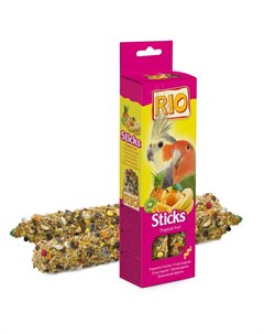 Палочки для средних попугаев с тропическими фруктами 2 шт 75 г Rio