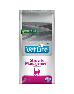 Vet Life Natural Diet Cat Management Struvite сухой корм для кошек при профилактике МКБ 5 кг Farmina