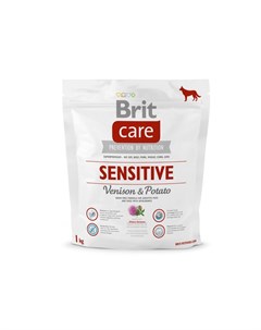 Care Dog Sensitive Venison сухой корм для собак с чувствительным пищеварением с олениной 1 кг Brit*