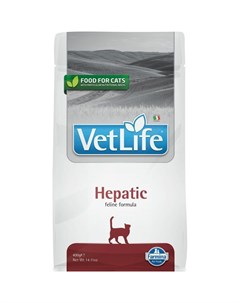 Vet Life Natural Diet Cat Hepatic сухой корм для кошек при заболевании печени 400 г Farmina