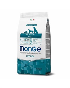 Dog Speciality Hypoallergenic полнорационный сухой корм для собак гипоаллергенный с лососем и тунцом Monge