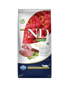 N D GF Quinoa Weight Management Lamb сухой беззерновой корм для кошек при контроле веса с ягненком 5 Farmina