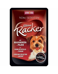 Vom Feinsten Kleiner Racker влажный корм для собак c телячьим сердцем и грибами кусочки в желе в пау Animonda