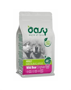 Dry Dog OAP Adult Medium Large сухой корм для взрослых собак средних пород с диким кабаном 2 5 кг Oasy