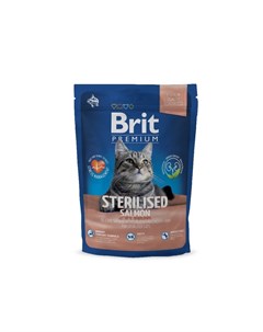 Сухой корм Premium Cat Sterilised для стерилизованных кошек с лососем курицей и куриной печенью Brit*