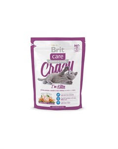 Care Cat Crazy Kitten сухой корм для котят беременных и кормящих взрослых кошек с курицей и рисом 40 Brit*