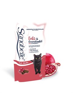 Snack полувлажное лакомство для кошек для улучшения работы сердечно сосудистой системы с уткой и гра Sanabelle