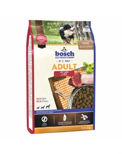 Сухой корм Adult Lamb Rice для взрослых собак ведущих малоактивный образ жизни в городских условиях  Bosch