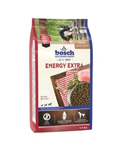 Сухой корм Energy Extra для взрослых собак с высоким уровнем активности с мясом птицы 1 кг Bosch