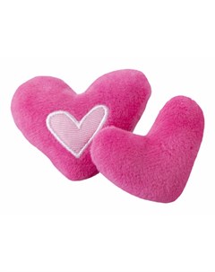 Yotz Plush игрушка для кошек два плюшевых сердечка с ароматом мяты розовая Rogz