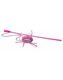 Catnip Flossy Magic Stick Pink игрушка дразнилка для кошек в виде удочки с плюшевым мячом розовая Rogz