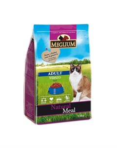 Сухой корм Adult для привередливых кошек с говядиной 1 5 кг Meglium