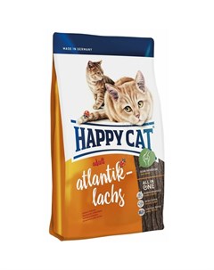 Сухой корм Fit Well Adult для кошек с атлантическим лососем Happy cat