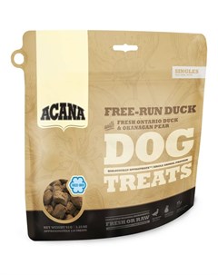 Лакомство Free Run Duck Dog treats для собак с уткой 35 г Acana