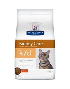 Prescription Diet Cat k d Kidney Care сухой диетический корм для кошек при заболеваниях почек и поче Hill`s