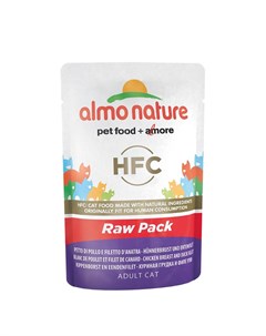 Classic Raw Pack Adult Cat Chicken Breast Duck Fillet влажный корм для кошек с куриной грудкой и ути Almo nature