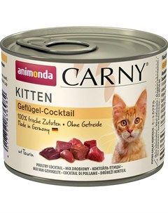 Carny Kitten влажный корм для котят фарш из мяса птицы в консервах 200 г Animonda