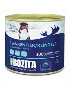 Reindeer мясной паштет для взрослых собак с олениной 625 г Bozita