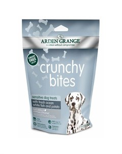 Лакомство Crunchy Bites для собак с чувствительной кожей или желудком с океанской рыбой и картофелем Arden grange