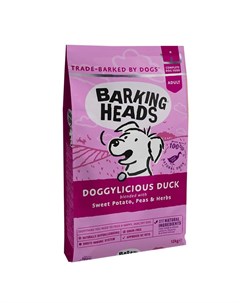 Сухой беззерновой корм Doggylicious Duck для взрослых собак с уткой и бататом Barking heads