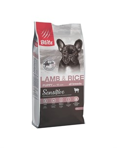 Sensitive Puppy Lamb Rice полнорационный сухой корм для щенков с ягненком и рисом Blitz
