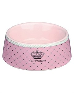 Миска Princess для кошек керамическая 0 18 л o12 см розовая Trixie
