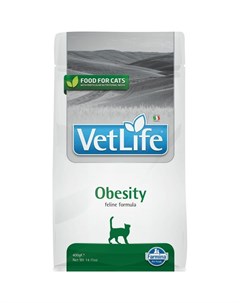 Vet Life Natural Diet Cat Obesity сухой корм для кошек при ожирении 400 г Farmina