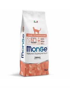 Cat Speciality Line Monoprotein Adult полнорационный сухой корм для кошек с лососем 10 кг Monge