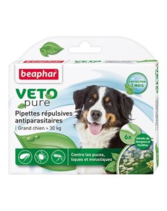Bio Spot On капли для собак крупных пород от блох клещей и комаров 6 пипеток Beaphar