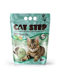 Tofu Green Tea наполнитель для кошек комкующийся растительный 6 л Cat step