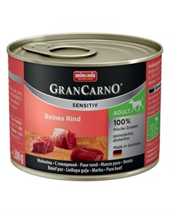 Gran Carno Sensitiv влажный корм для собак с чувствительным пищеварением фарш из говядины в консерва Animonda
