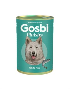Влажный корм Plaisirs для взрослых собак с белой рыбой 370 г Gosbi